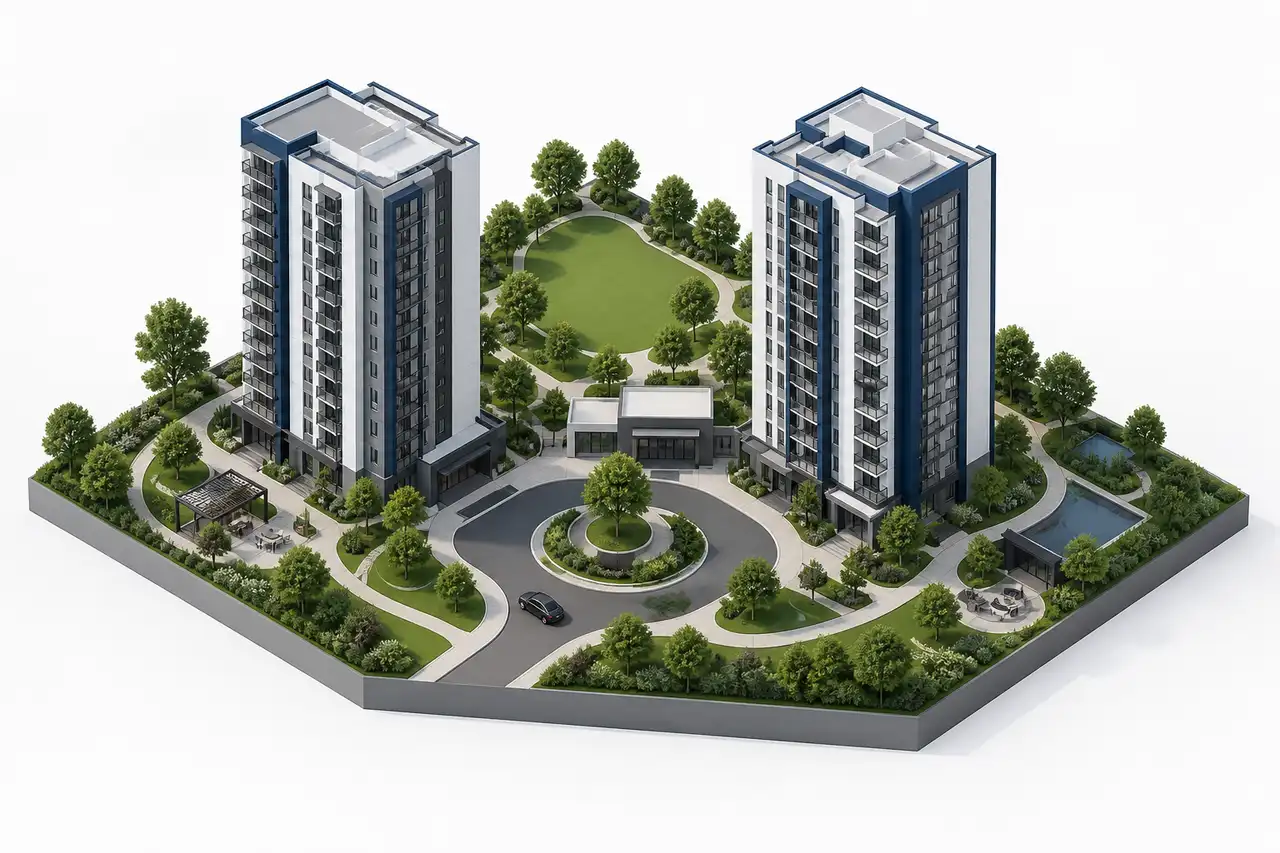 Master plan and development scale — Purva Skye (indicative)